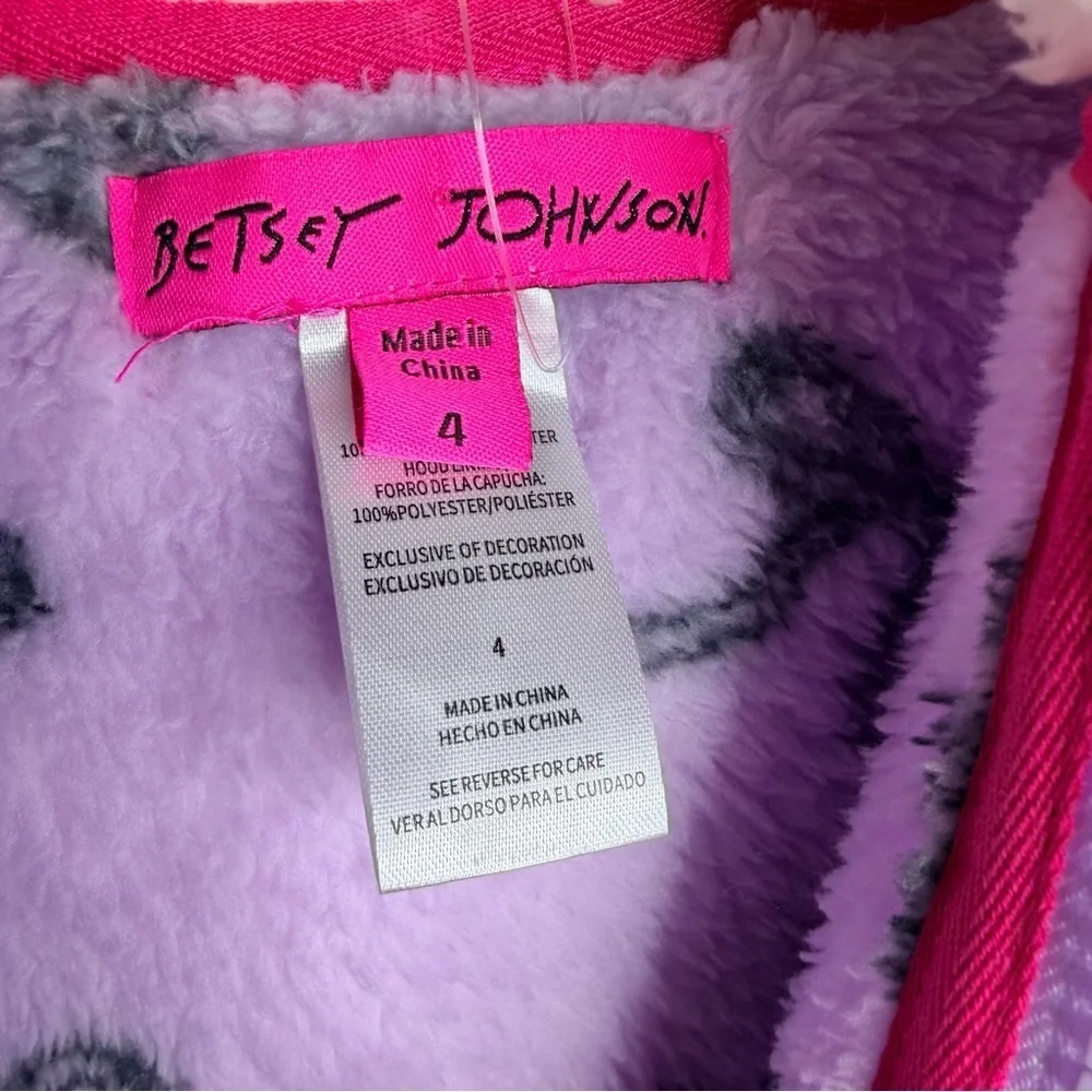 Betsey Johnson Girls Lavender Fuzzy Jacket